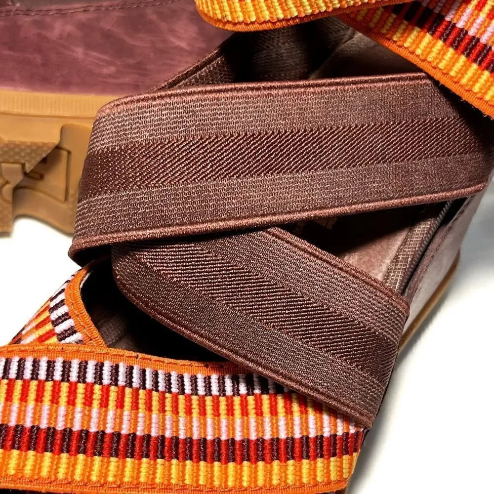 Sorel Joanie II Strap Wedge Sandal EUC Size [6.5 ] Burgandy - Picture 8 of 14